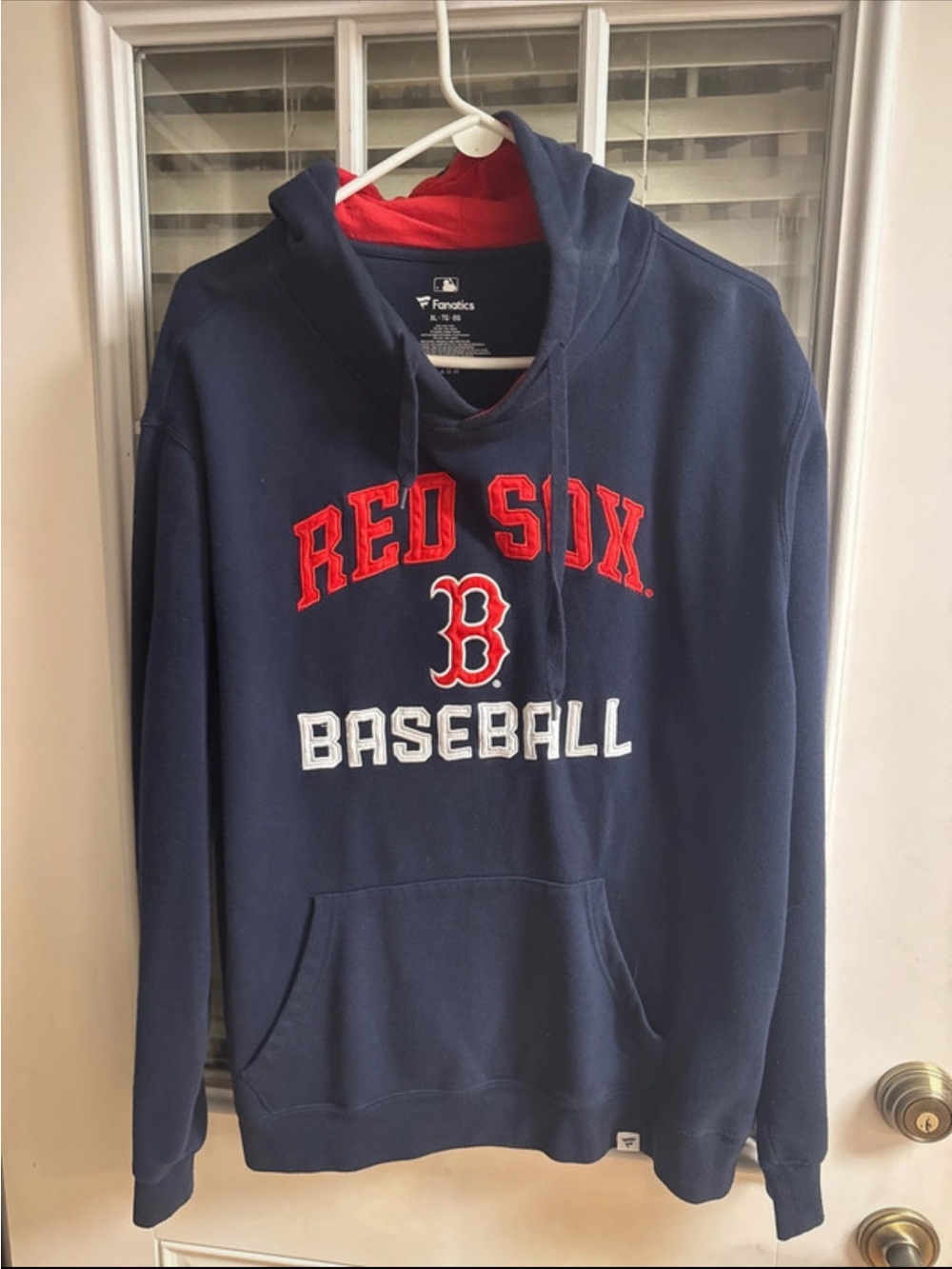 Fanatics Navy and Red Boston Red Sox Pullover Hoodie
